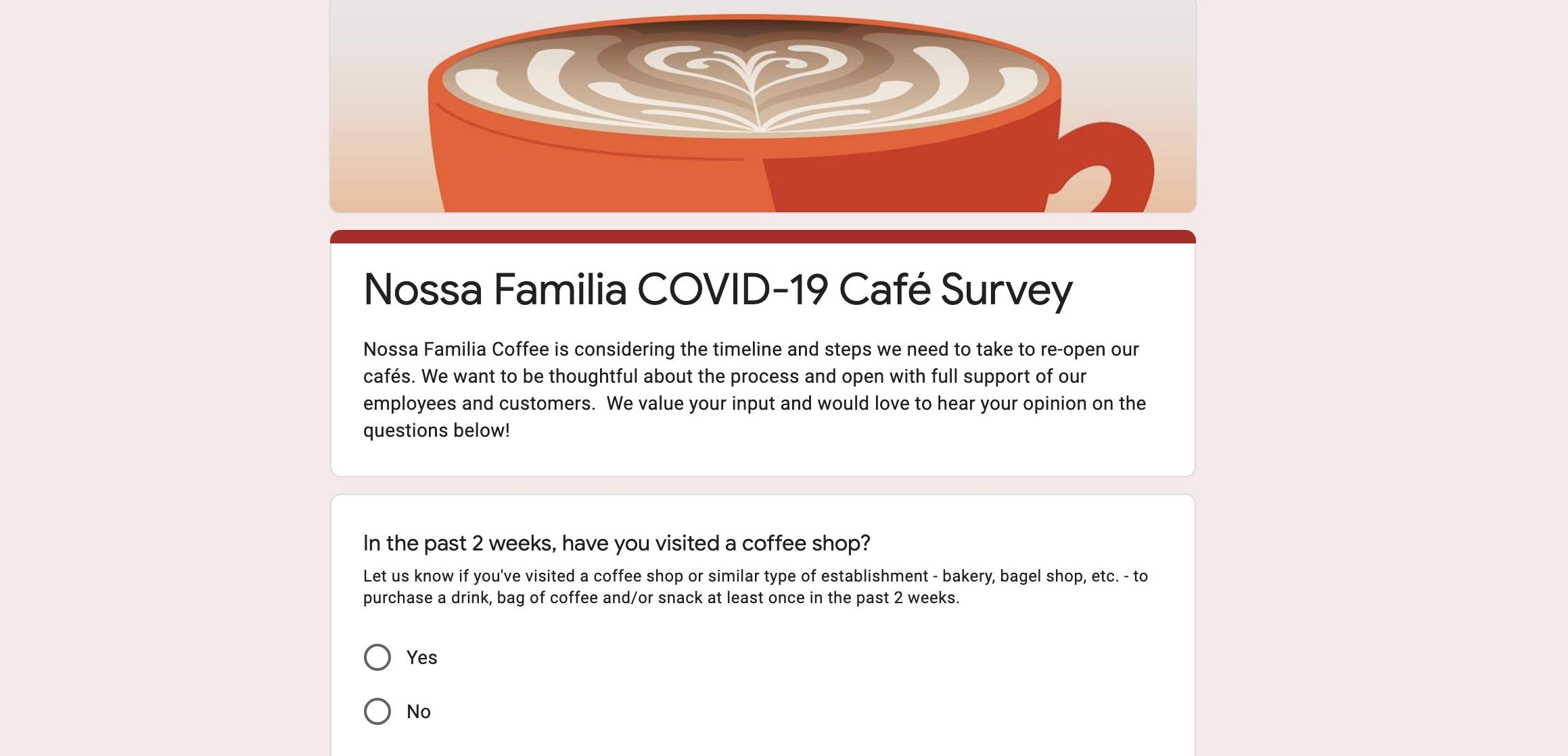 Highlights from our COVID-19 Café Reopening Survey