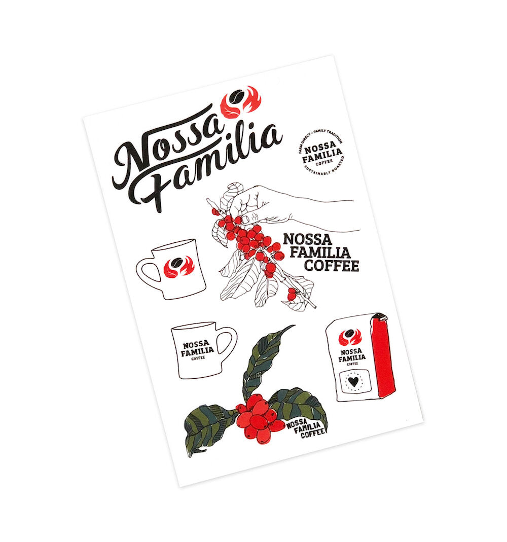 Nossa Familia Coffee Sticker Sheet