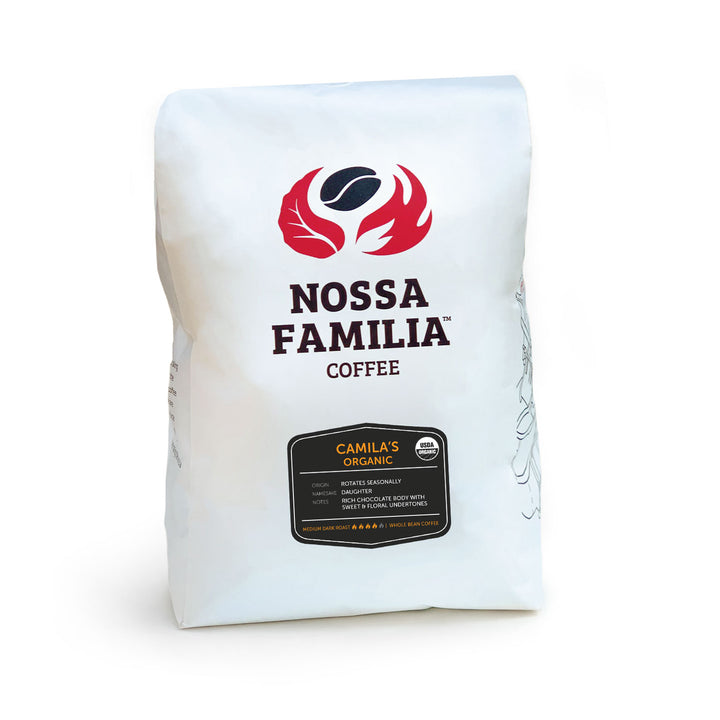 Camila's Organic Coffee - 5 lb bag size, Nossa Familia Coffee