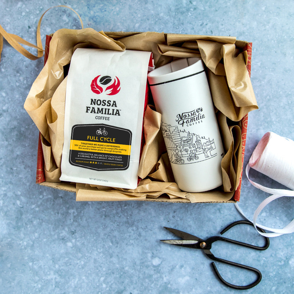 Full Cycle Coffee & Travel Tumbler Set – Nossa Familia Coffee